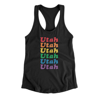 Utah Pride Women's Racerback Tank-Allegiant Goods Co. Vintage Sports Apparel