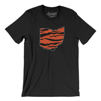 Ohio Tiger Stripes Men/Unisex T-Shirt-Black-Allegiant Goods Co. Vintage Sports Apparel