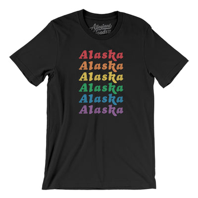 Alaska Pride Men/Unisex T-Shirt-Black-Allegiant Goods Co. Vintage Sports Apparel