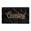Cleveland Ohio Wall Flag (Black & gold)-Wall Flag - 36"x60"-Allegiant Goods Co. Vintage Sports Apparel