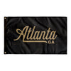 Atlanta Georgia Wall Flag (Black & Gold)-Wall Flag - 36"x60"-Allegiant Goods Co. Vintage Sports Apparel