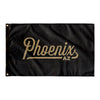 Phoenix Arizona Wall Flag (Black & Gold)-Wall Flag - 36"x60"-Allegiant Goods Co. Vintage Sports Apparel