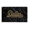 Dallas Texas Wall Flag (Black & Gold)-Wall Flag - 36"x60"-Allegiant Goods Co. Vintage Sports Apparel