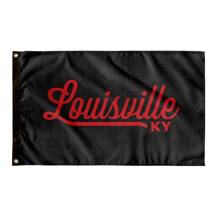 Louisville Kentucky Wall Flag (Black & Red) - Allegiant Goods Co.