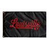 Louisville Kentucky Wall Flag (Black & Red)-Wall Flag - 36"x60"-Allegiant Goods Co. Vintage Sports Apparel