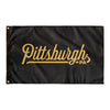 Pittsburgh Pennsylvania Wall Flag (Black & Yellow)-Wall Flag - 36"x60"-Allegiant Goods Co. Vintage Sports Apparel
