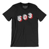 Portland 503 Area Code Men/Unisex T-Shirt-Black-Allegiant Goods Co. Vintage Sports Apparel