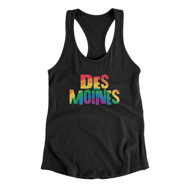 Des Moines Iowa Pride Women's Racerback Tank-Allegiant Goods Co. Vintage Sports Apparel