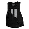 Nevada Helmet Stripe Women's Flowey Scoopneck Muscle Tank-Black-Allegiant Goods Co. Vintage Sports Apparel