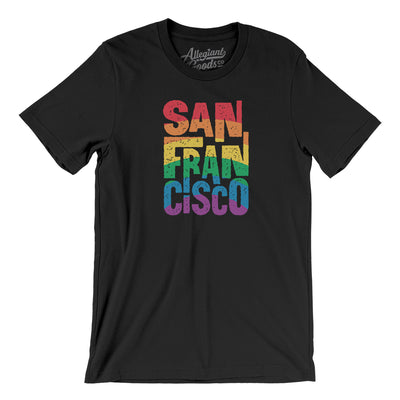 San Francisco California Pride Men/Unisex T-Shirt-Black-Allegiant Goods Co. Vintage Sports Apparel
