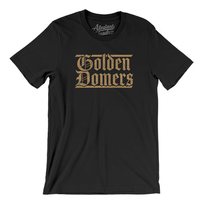 Golden Domers Men/Unisex T-Shirt-Black-Allegiant Goods Co. Vintage Sports Apparel