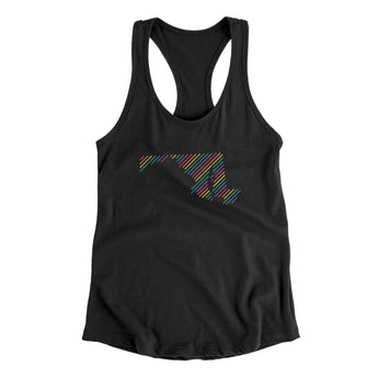 Maryland Pride State Women's Racerback Tank-Allegiant Goods Co. Vintage Sports Apparel