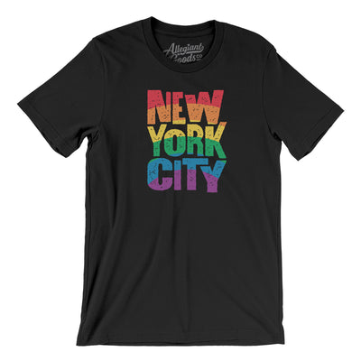 New York City Pride Men/Unisex T-Shirt-Black-Allegiant Goods Co. Vintage Sports Apparel