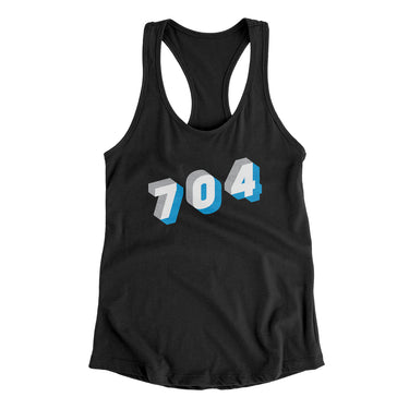 Charlotte 704 Area Code Women's Racerback Tank-Allegiant Goods Co. Vintage Sports Apparel