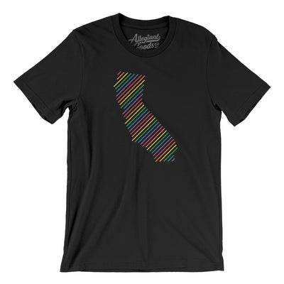 California Pride State Men/Unisex T-Shirt-Black-Allegiant Goods Co. Vintage Sports Apparel
