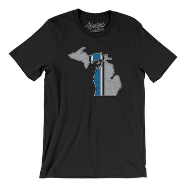 Michigan Helmet Stripes Men/Unisex T-Shirt-Allegiant Goods Co. Vintage Sports Apparel