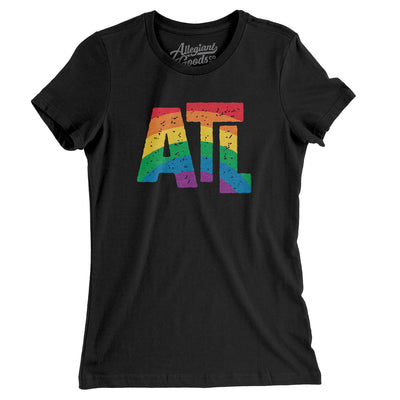 Atlanta Georgia Pride Women's T-Shirt-Black-Allegiant Goods Co. Vintage Sports Apparel