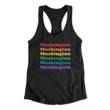 Washington Pride Women's Racerback Tank-Allegiant Goods Co. Vintage Sports Apparel