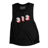 Chicago 312 Area Code Women's Flowey Scoopneck Muscle Tank-Allegiant Goods Co. Vintage Sports Apparel