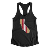 California Helmet Stripes Women's Racerback Tank-Allegiant Goods Co. Vintage Sports Apparel