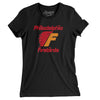 Philadelphia Firebirds Hockey Women's T-Shirt-Black-Allegiant Goods Co. Vintage Sports Apparel