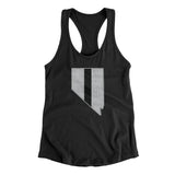 Nevada Helmet Stripe Women's Racerback Tank-Allegiant Goods Co. Vintage Sports Apparel