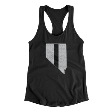 Nevada Helmet Stripe Women's Racerback Tank-Allegiant Goods Co. Vintage Sports Apparel