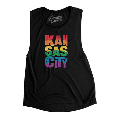Kansas City Pride Women's Flowey Scoopneck Muscle Tank-Allegiant Goods Co. Vintage Sports Apparel