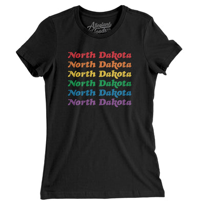 North Dakota Pride Women's T-Shirt-Black-Allegiant Goods Co. Vintage Sports Apparel