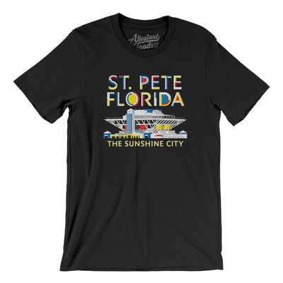 St. Pete Florida Pier Men/Unisex T-Shirt-Black-Allegiant Goods Co. Vintage Sports Apparel