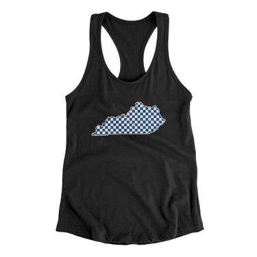 Kentucky Checkerboard Women's Racerback Tank-Allegiant Goods Co. Vintage Sports Apparel