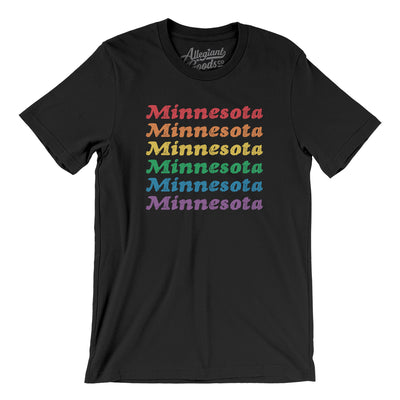 Minnesota Pride Men/Unisex T-Shirt-Black-Allegiant Goods Co. Vintage Sports Apparel