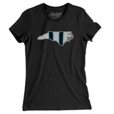 North Carolina Helmet Stripes Women's T-Shirt-Allegiant Goods Co. Vintage Sports Apparel