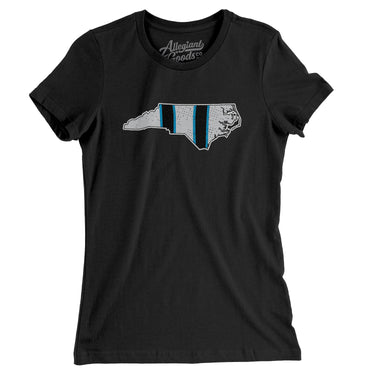 North Carolina Helmet Stripes Women's T-Shirt-Allegiant Goods Co. Vintage Sports Apparel