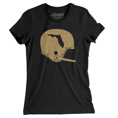 Florida Vintage Football Helmet Women's T-Shirt-Black-Allegiant Goods Co. Vintage Sports Apparel