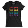 New York Pride Women's T-Shirt-Black-Allegiant Goods Co. Vintage Sports Apparel