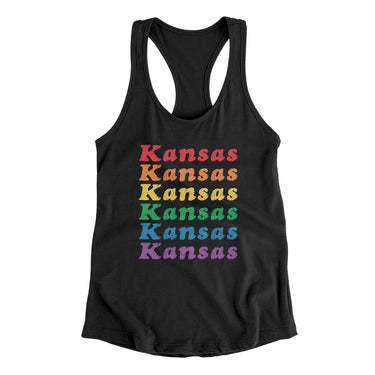 Kansas Pride Women's Racerback Tank-Allegiant Goods Co. Vintage Sports Apparel