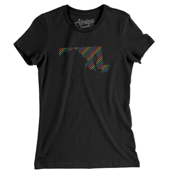 Maryland Pride State Women's T-Shirt-Allegiant Goods Co. Vintage Sports Apparel