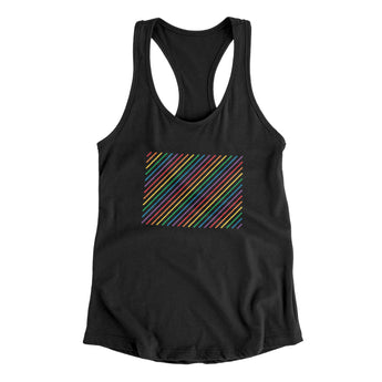Colorado Pride State Women's Racerback Tank-Allegiant Goods Co. Vintage Sports Apparel
