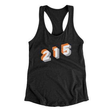 Philadelphia 215 Area Code Women's Racerback Tank-Allegiant Goods Co. Vintage Sports Apparel