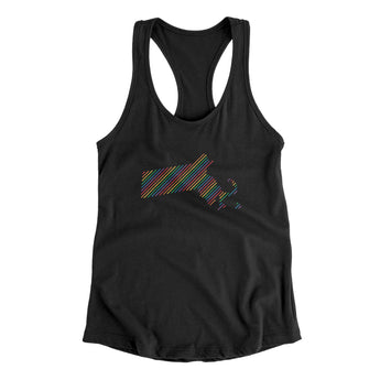 Massachusetts Pride State Women's Racerback Tank-Allegiant Goods Co. Vintage Sports Apparel