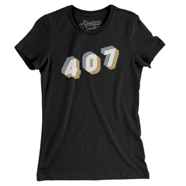 Orlando 407 Area Code Women's T-Shirt-Allegiant Goods Co. Vintage Sports Apparel