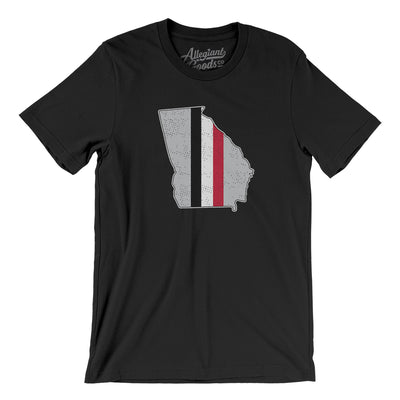 Georgia Stripes Men/Unisex T-Shirt-Black-Allegiant Goods Co. Vintage Sports Apparel