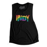 Indianapolis Indiana Pride Women's Flowey Scoopneck Muscle Tank-Allegiant Goods Co. Vintage Sports Apparel