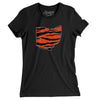 Ohio Tiger Stripes Women's T-Shirt-Black-Allegiant Goods Co. Vintage Sports Apparel