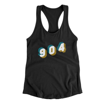 Jacksonville 904 Area Code Women's Racerback Tank-Allegiant Goods Co. Vintage Sports Apparel