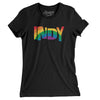 Indianapolis Indiana Pride Women's T-Shirt-Black-Allegiant Goods Co. Vintage Sports Apparel