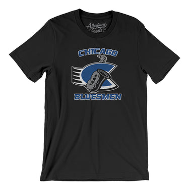Chicago Bluesmen Roller Hockey Men/Unisex T-Shirt-Allegiant Goods Co. Vintage Sports Apparel