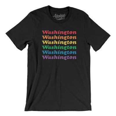 Washington Pride Men/Unisex T-Shirt-Black-Allegiant Goods Co. Vintage Sports Apparel