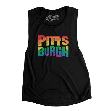 Pittsburgh Pennsylvania Pride Women's Flowey Scoopneck Muscle Tank-Allegiant Goods Co. Vintage Sports Apparel